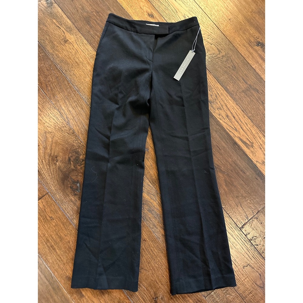 Ann Taylor Gramercy Fit Black Boot Leg Trousers Dress Pants Size 2 NWT 51213701
